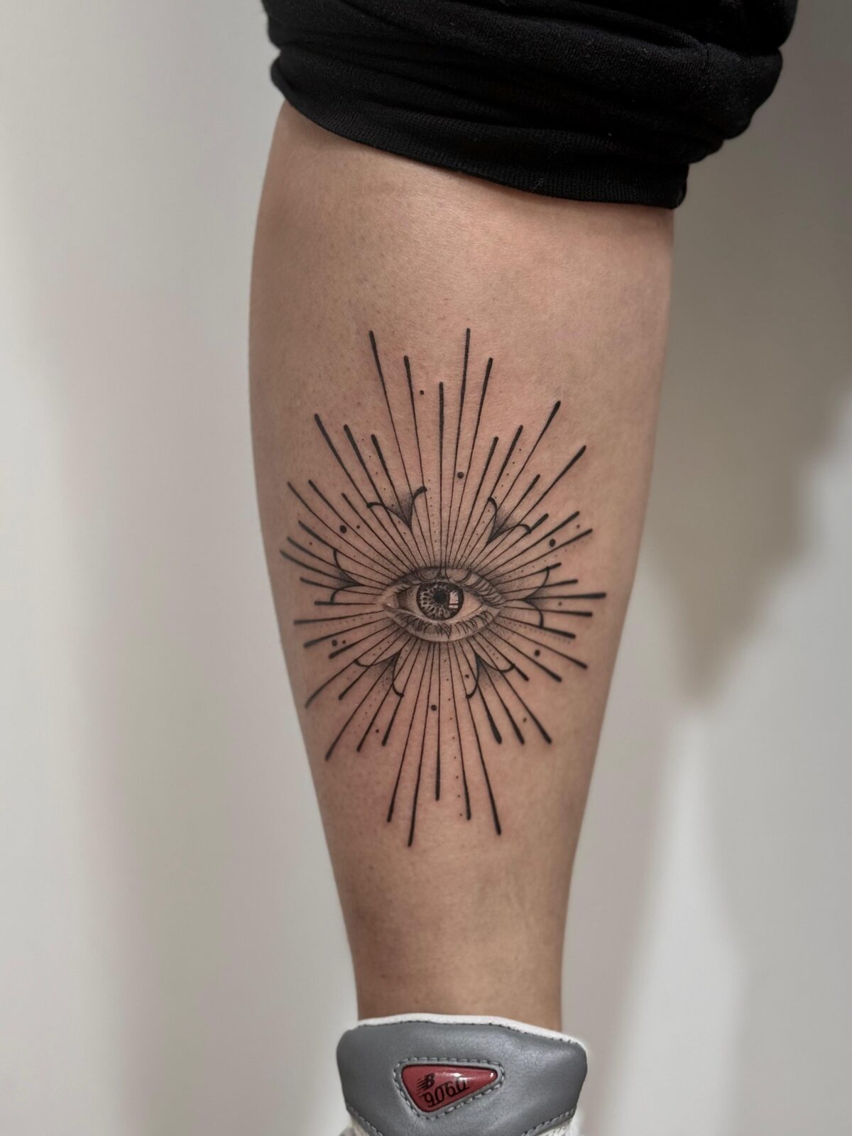 Ojo con rayos en el gemelo